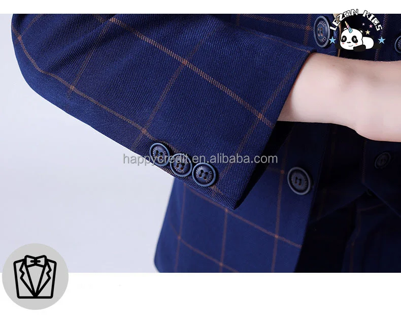 LEZONKIDS - Children's Suit Boys and Girls' Suit Elegant Preppy Style Uniform Natural Fabric Formal Suit